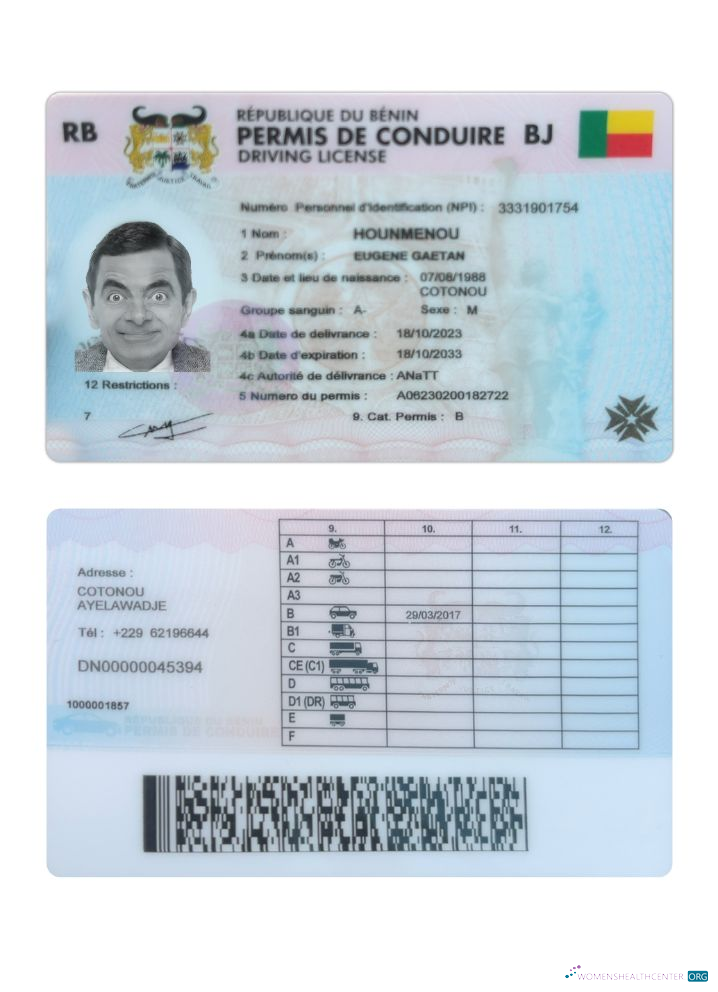 download Benin driving license
